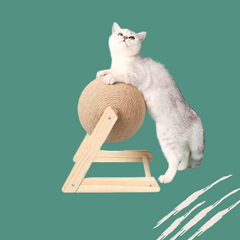 Cat Scratching and Stretching Rope Ball Board