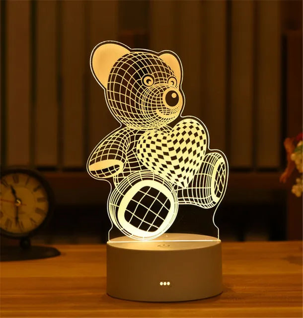 Enchanting 3D Acrylic LED Night Lights